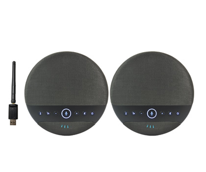 金微视M500D 视频会议一拖二2.4G无线级联全向麦克风