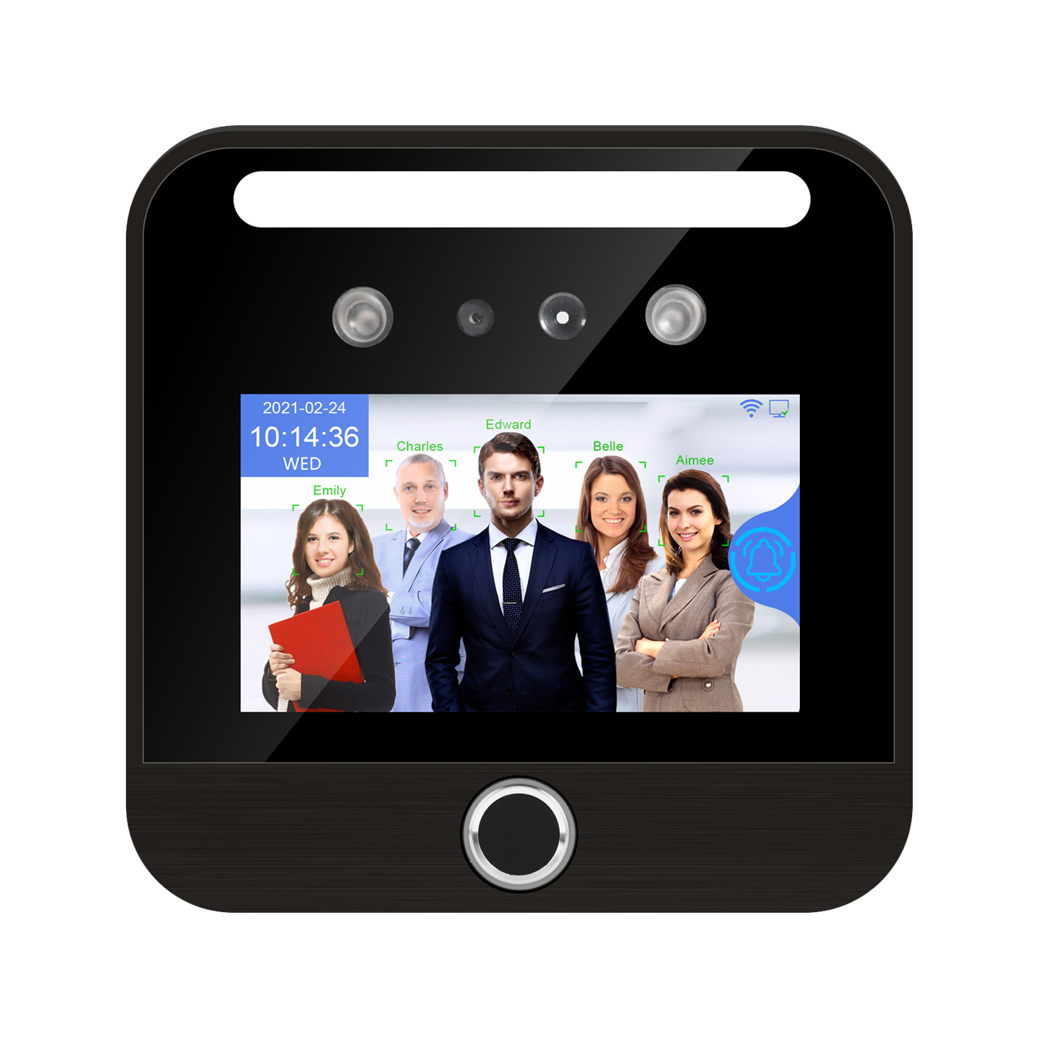 人脸+指纹+刷卡动态人脸一体车载机