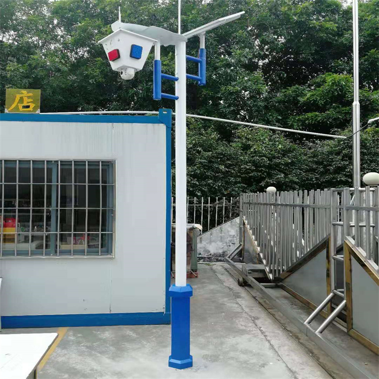太阳能语音警示器，智能语音宣传杆，环境监测杆