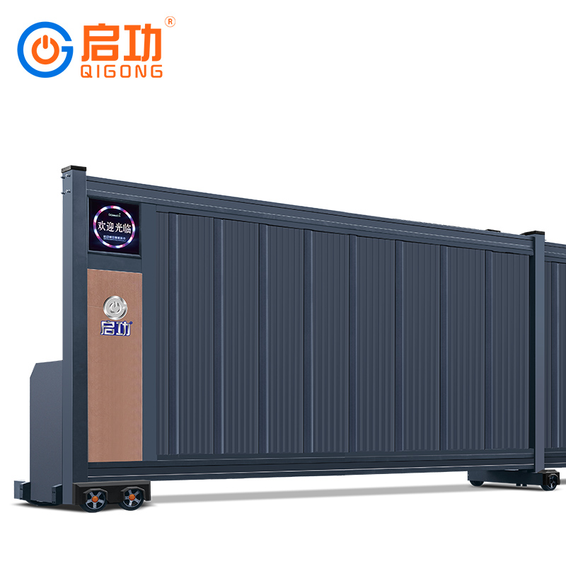 启功动21款封板门军区学校工业大门铝合金直线门悬浮门段滑门