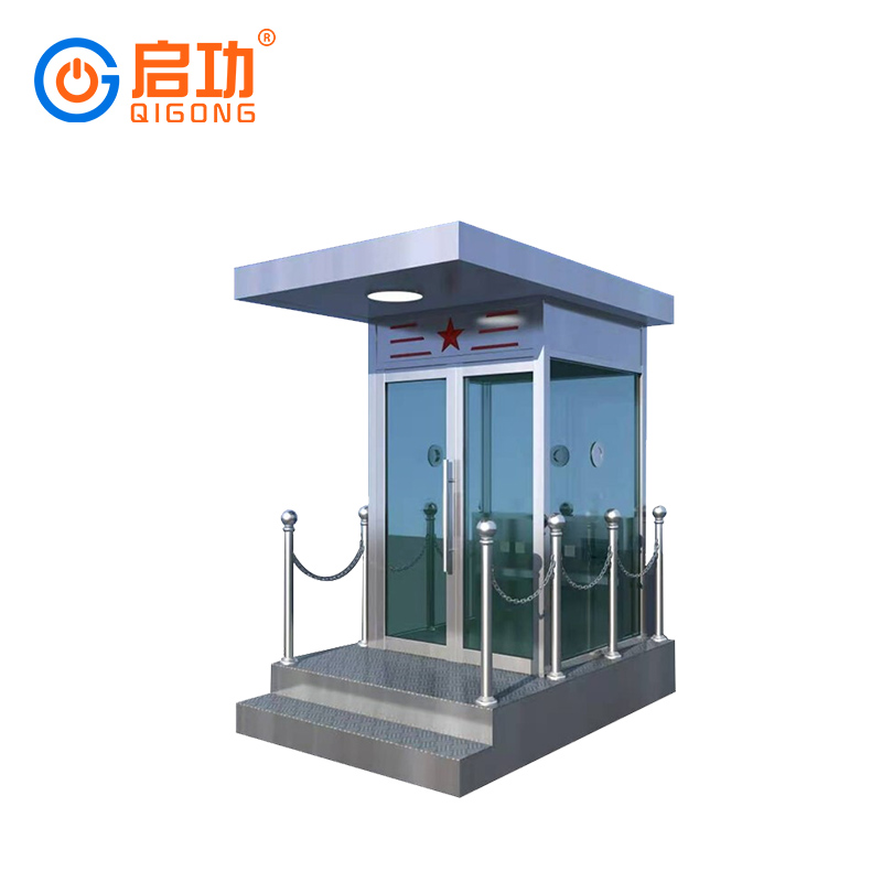 启功QG-GT90防弹玻璃不锈钢岗亭2.1宽*2.7长*2.9高可定制