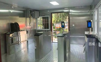 单位大门刷脸测温摆闸