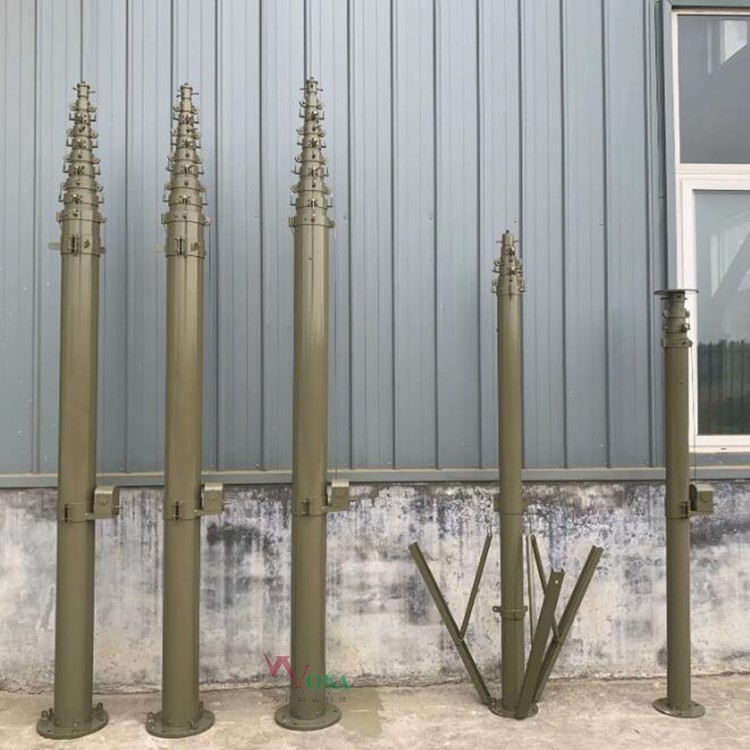 10米12米车载方舱升降杆避雷针 25米方舱通信手动升降天线杆