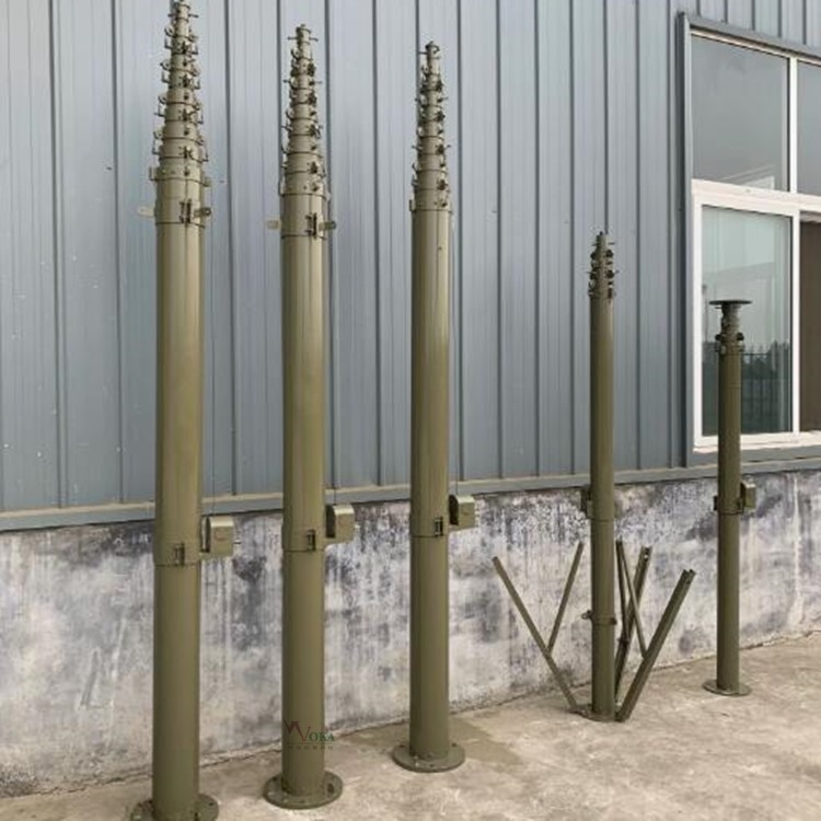 13米神星牒手动升降避雷针 15米30碳纤维监控升降杆