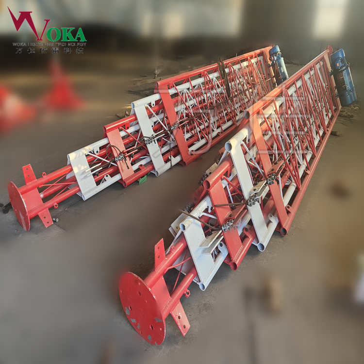 卫星发射地18米自动力可移动升降式避雷针 四角升降式监控避雷塔