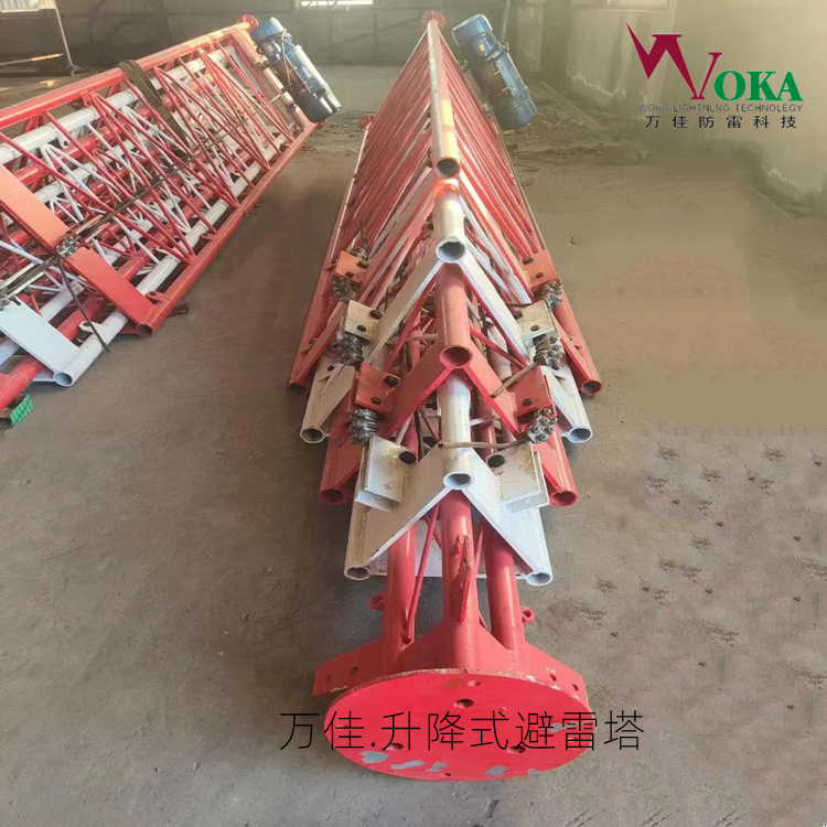 升降式四角塔 可搬运快装式提前放电避雷针塔