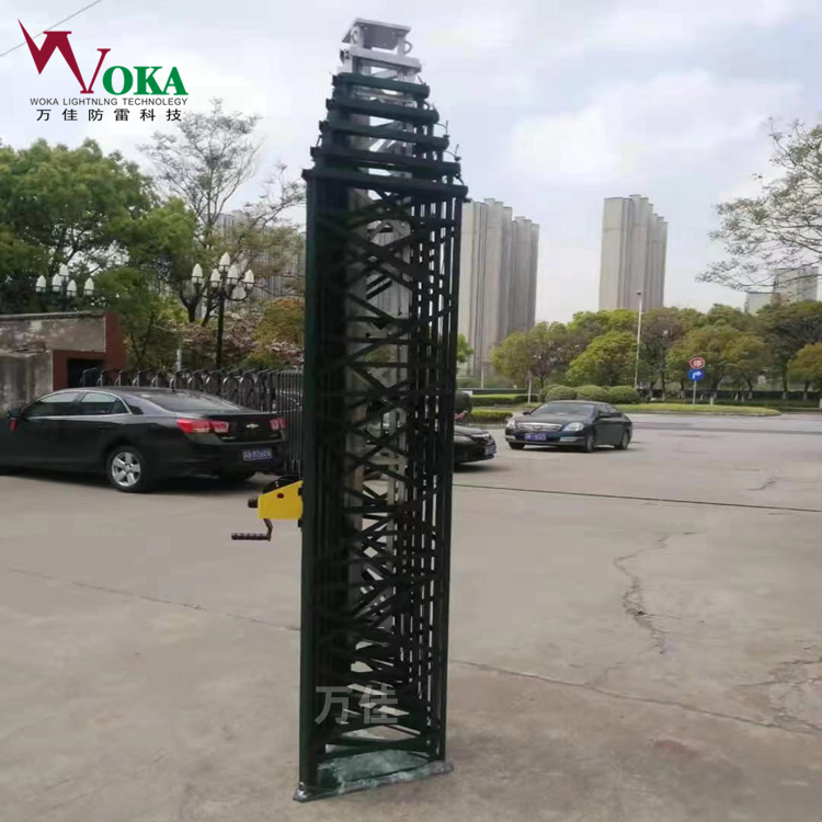 油库智能雷电预警系统 40米自动力升降杆塔驱雷器联动系统