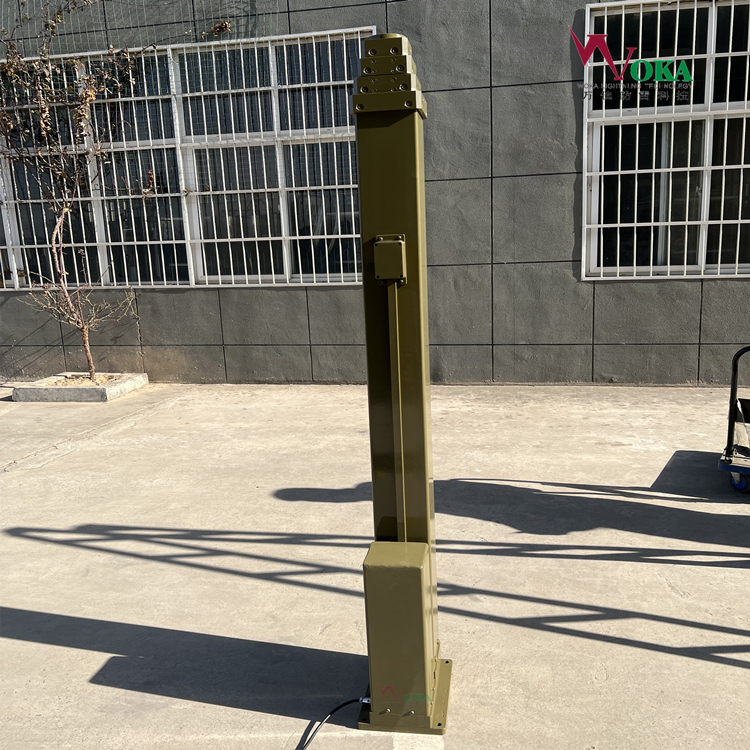 可侧翻式车载升降杆 重载型电动伸缩桅杆 便携式自动手动避雷针