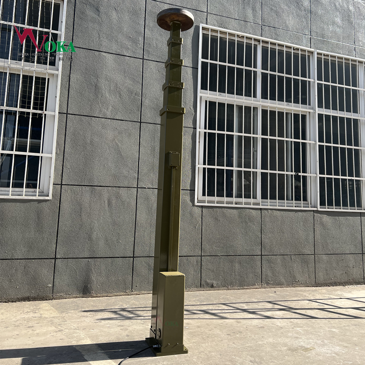 可调节车载避雷针 重载型电动升降杆 侧翻倒伏式天线伸缩支杆