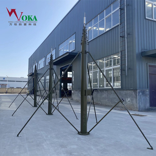 25米手动升降避雷针 手摇监控杆避雷针 车载云台伸缩杆