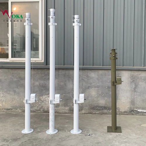 手动电动一体升降杆 手摇碳纤维升降避雷针 自动升降杆