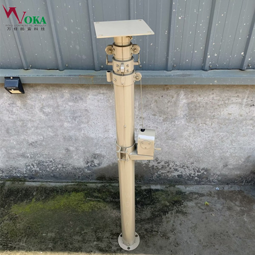 4米便携式手动避雷针 5米电动升降杆 铝镁合金伸缩杆