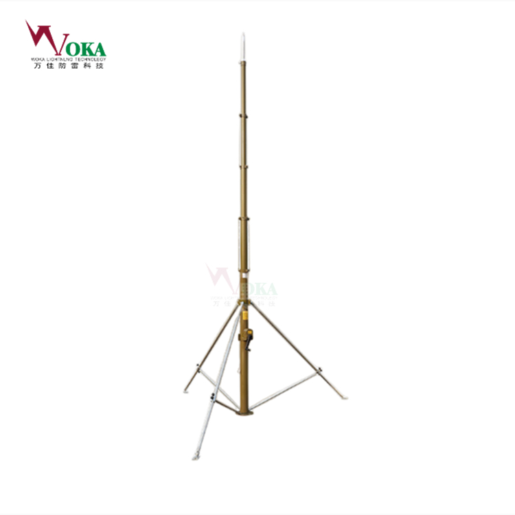 8米手动升降杆 玻璃纤维电动伸缩天线杆 机动式车载避雷针