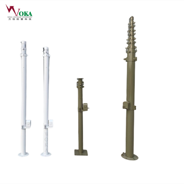 10米手动电动玻璃纤维升降杆 自动力伸缩式天线桅杆