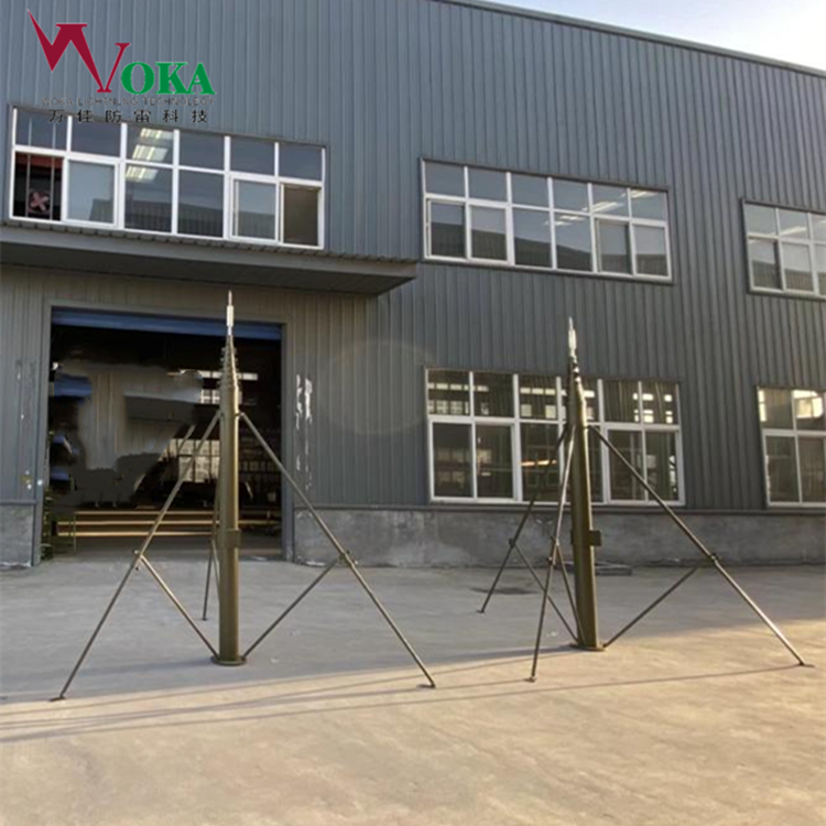 自重10kg碳纤维升降杆 便携式手动升降天线杆避雷针