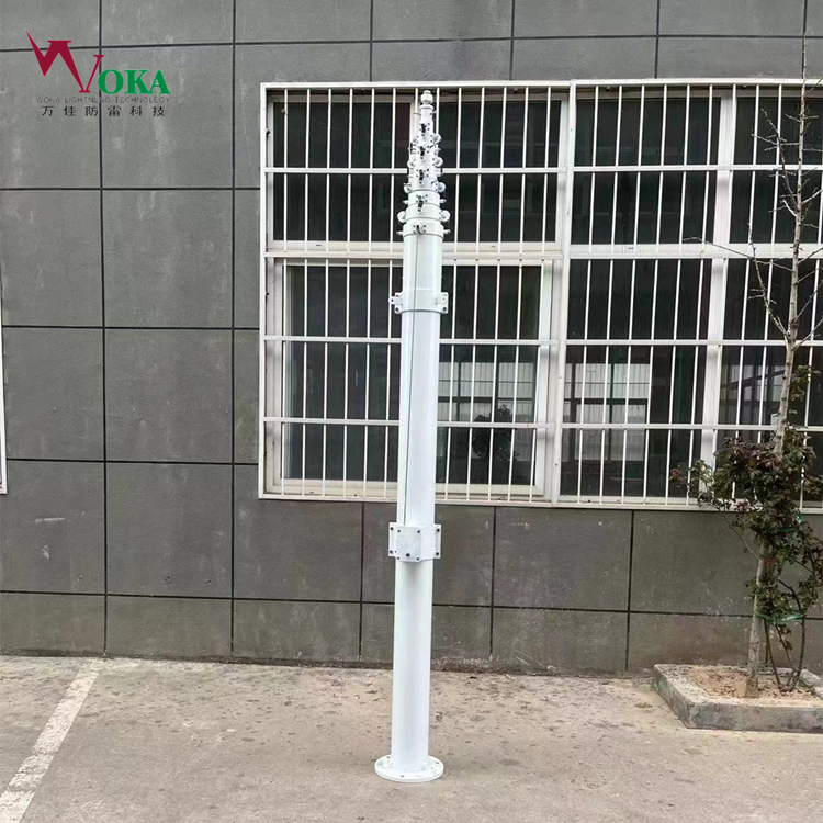 船用不锈钢升降杆避雷针 玻璃钢气象风杆 机场助航灯光易折杆 