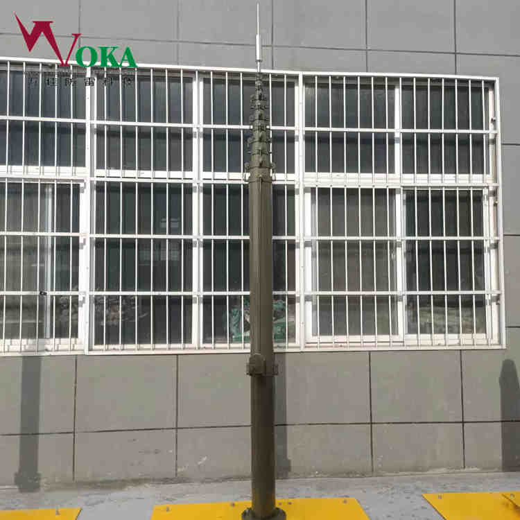 万佳车载移动升降桅杆 探照灯云台电动升降杆 手动升降防雷天线杆