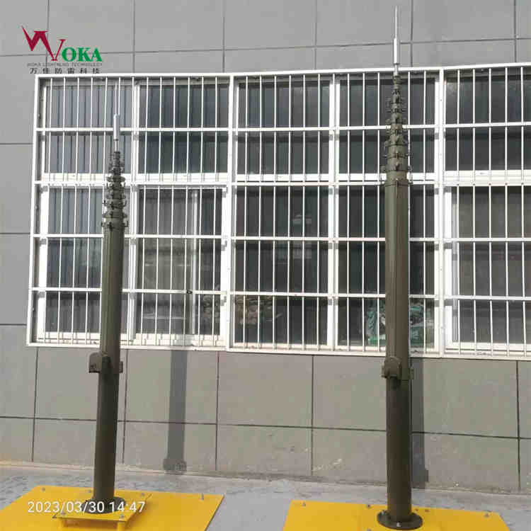 移动式升降三脚支架 消防应急升降照明灯支撑杆 车载升降杆