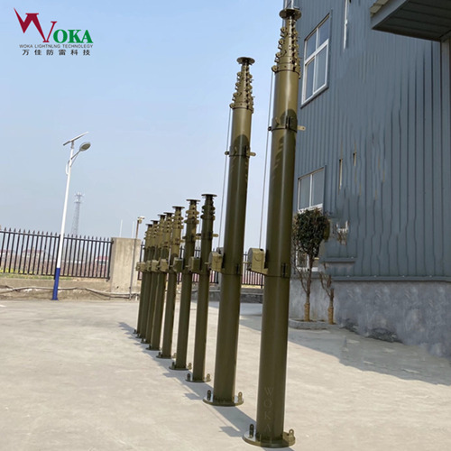 玻璃纤维避雷针 铜芯绝缘防侧闪屏蔽引下线 碳凝接地电极